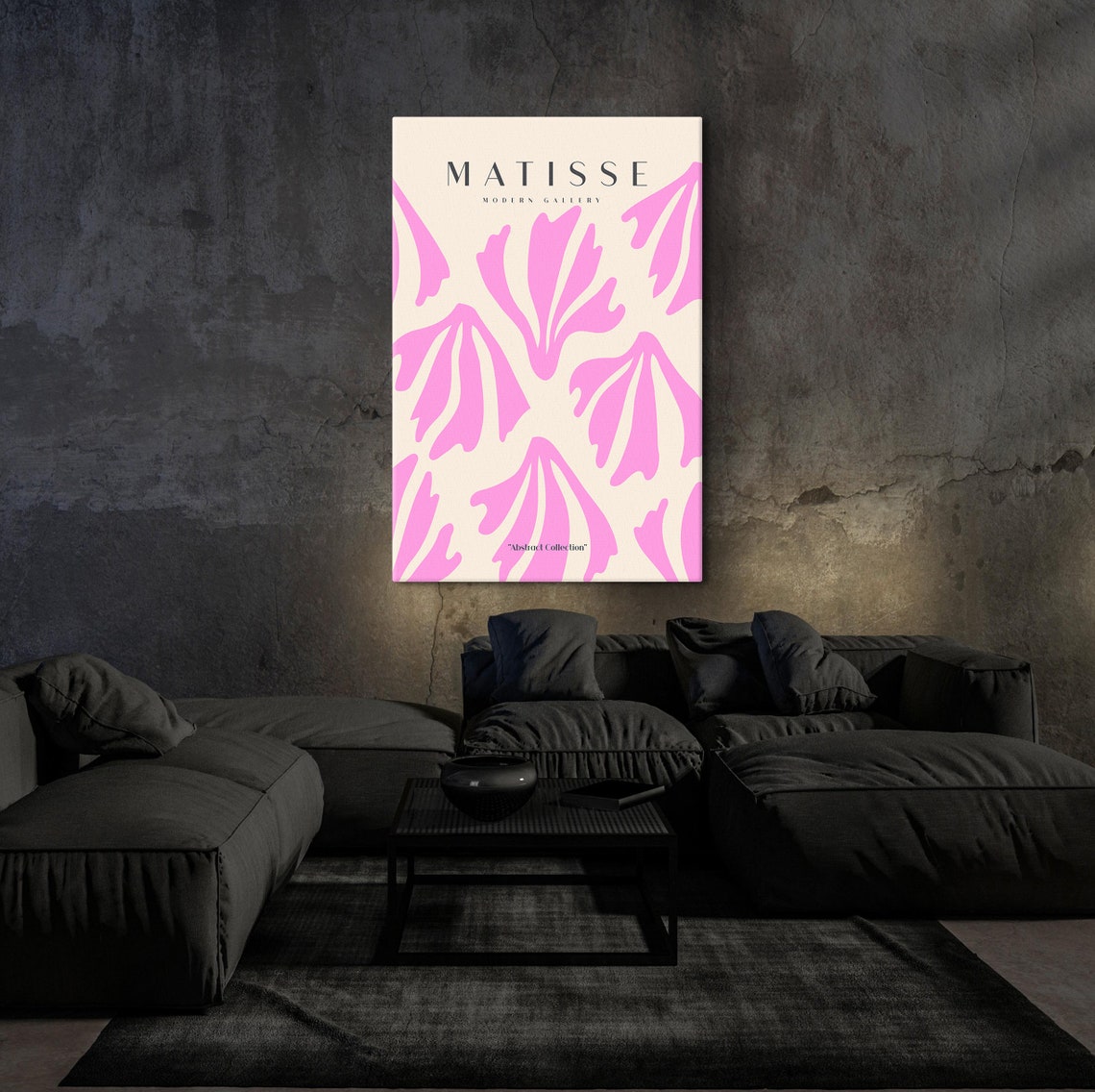 Matisse Modern Gallery Pink Leaf Pattern Abstract Collection Poster - Image 6