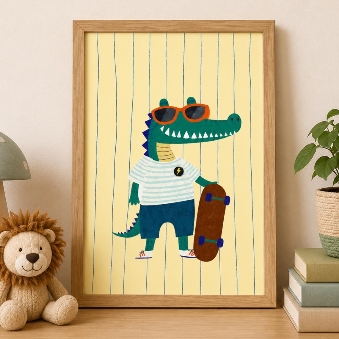 Alligator Nursery Wall Art, Kids Poster