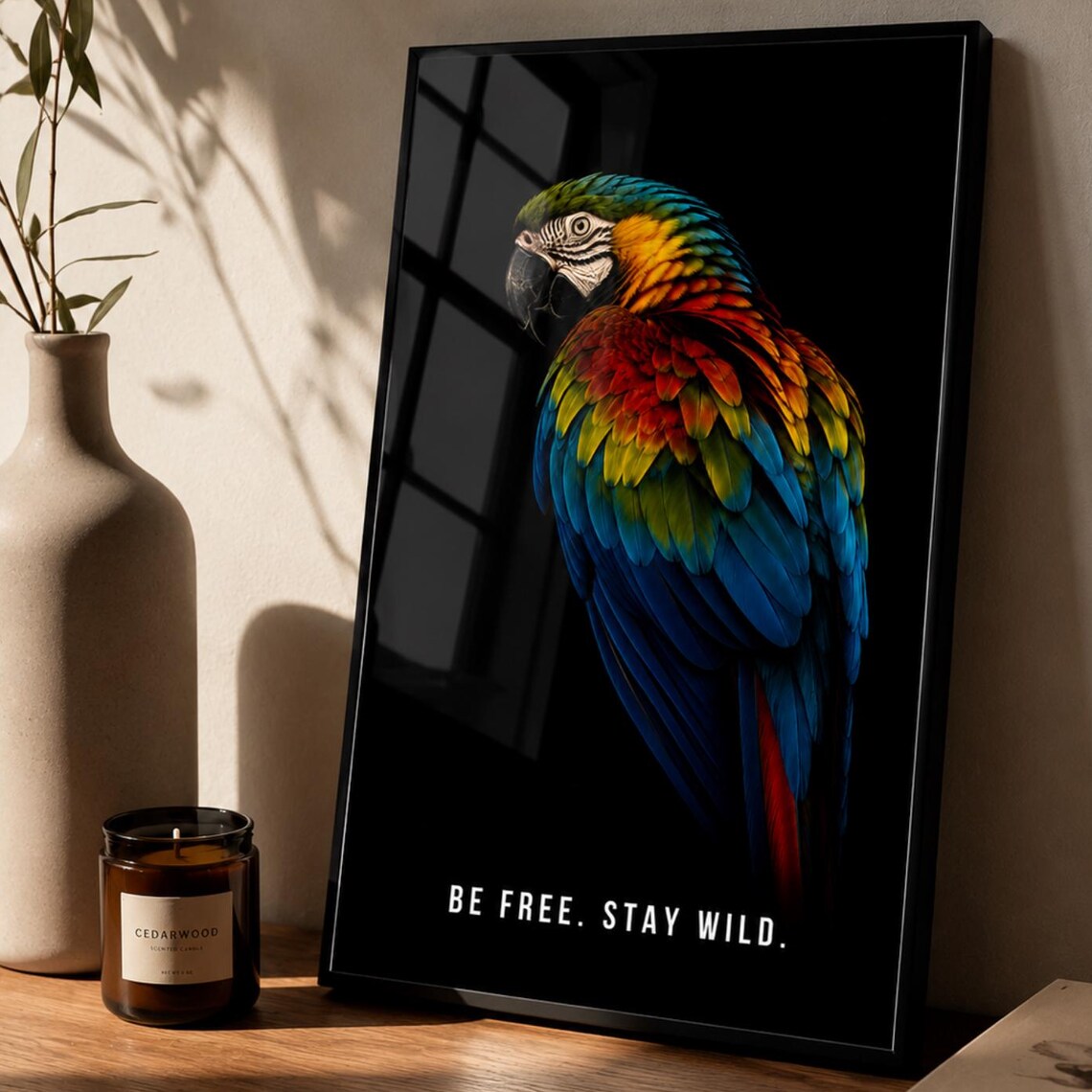 Colorful Macaw Art Print, Tropical Bird Decor