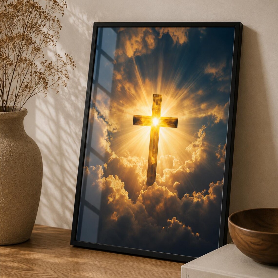Christian Cross Faith Poster, Religious Decor
