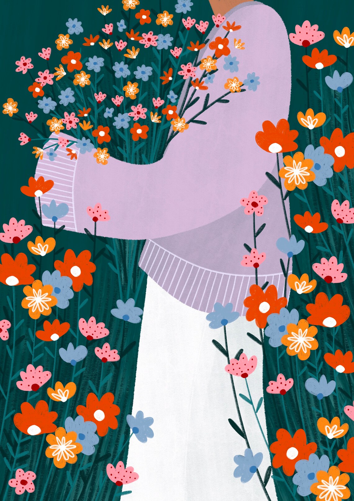 Wildflower Garden Botanical Poster, Vibrant Floral Art - Image 2