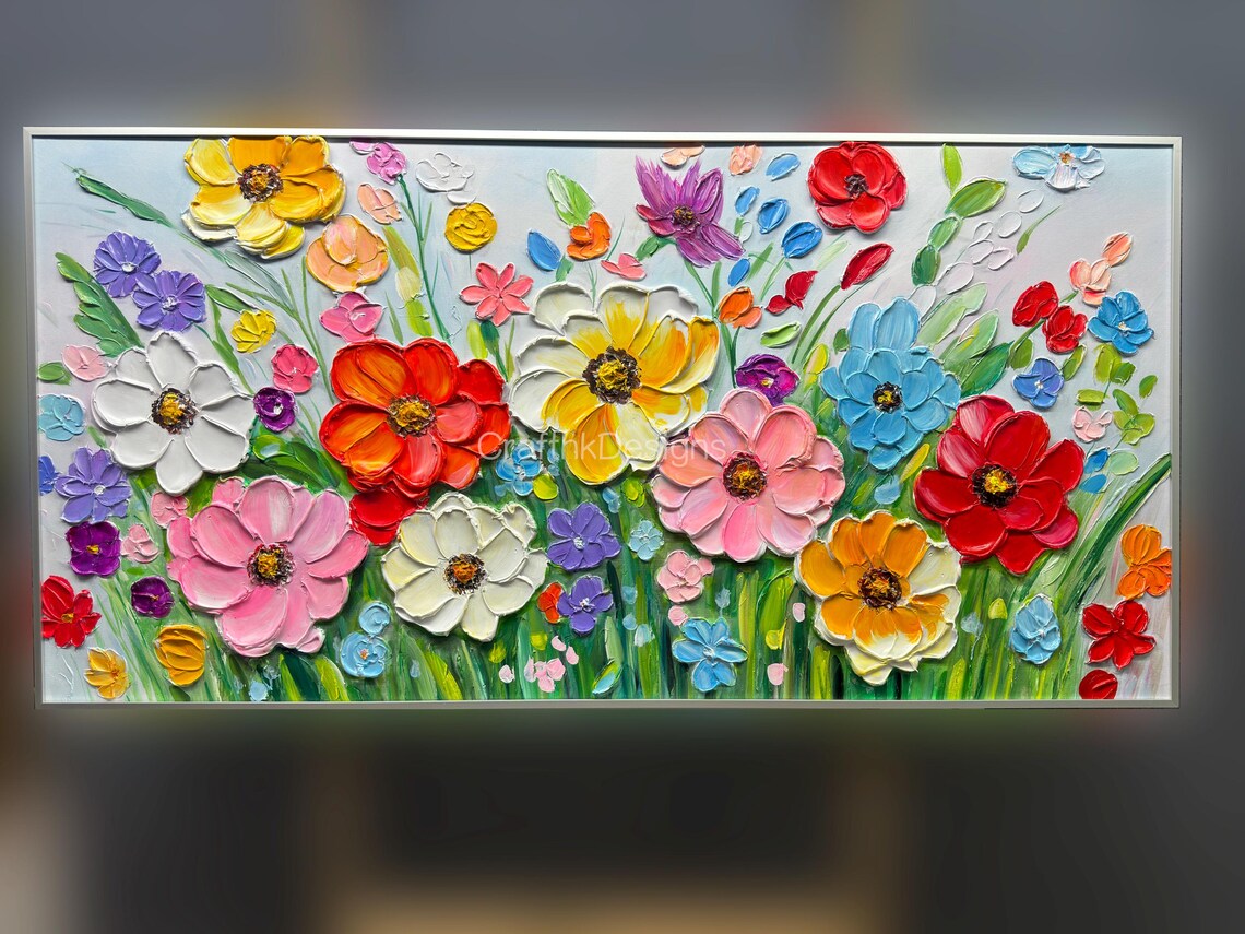 Boho Floral Meadow Art Print, Valentine's Gift - Image 3