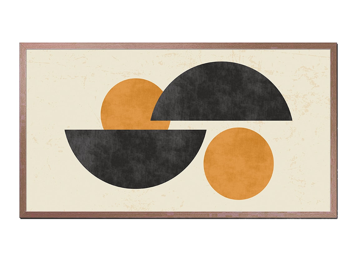 Mid Century Modern Shapes Abstract Art Print