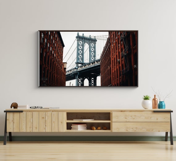 Brooklyn Bridge Travel Poster, Frame TV Art