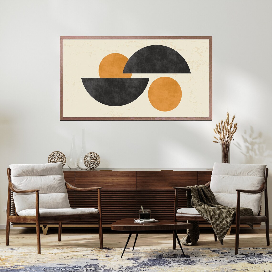 Mid Century Modern Shapes Abstract Art Print - Image 3