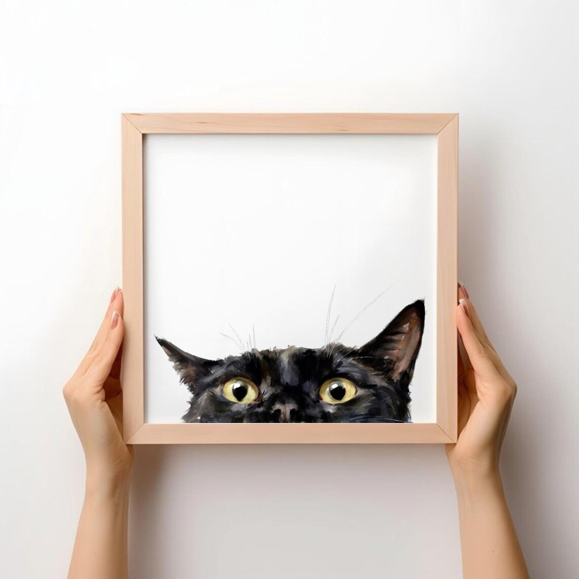 Cat Portrait Watercolor, Pet Loss Gift Art Print