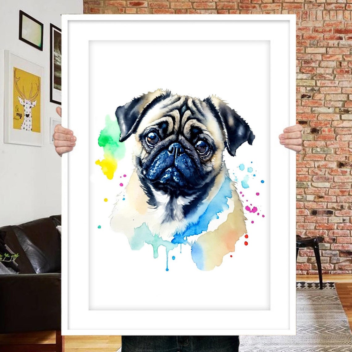 Custom Dog Portrait, Pet Memorial Christmas Gift
