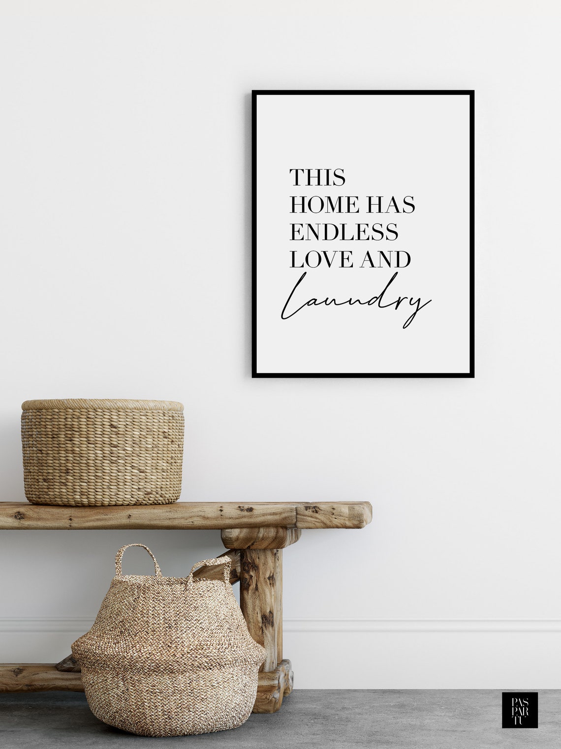 Funny Laundry Print This Home Has Endless Love And Laundry Modern Laundry Room Print Funny Wall Art Laundry Laundry Funny Sign - Image 3