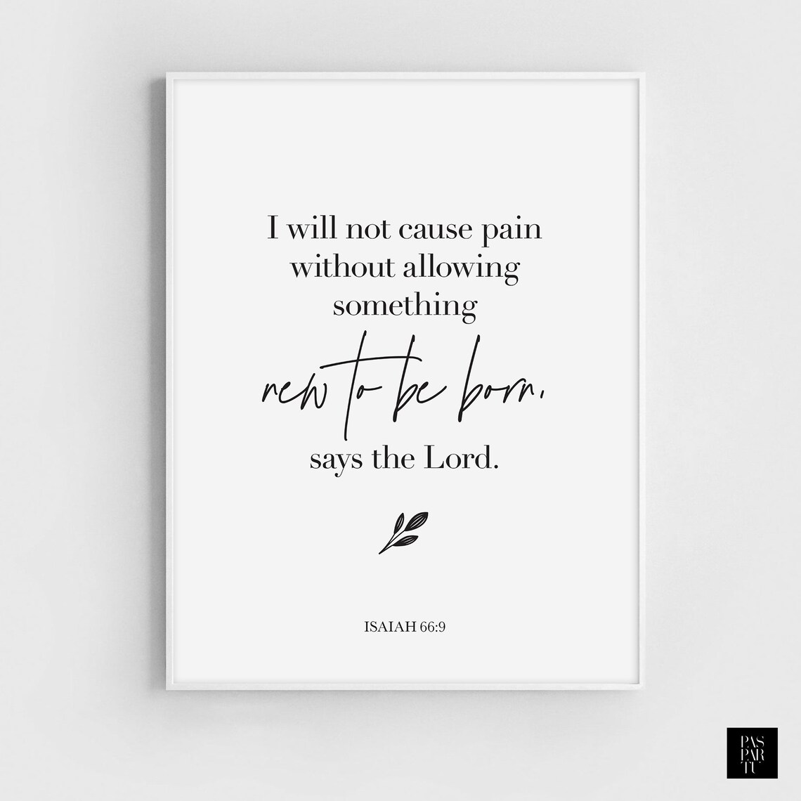 Isaiah 66 Verse 9 Minimalist Christian Scripture Wall Art Decor - Image 5