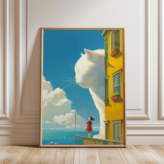 Giant Cat Fantasy Poster