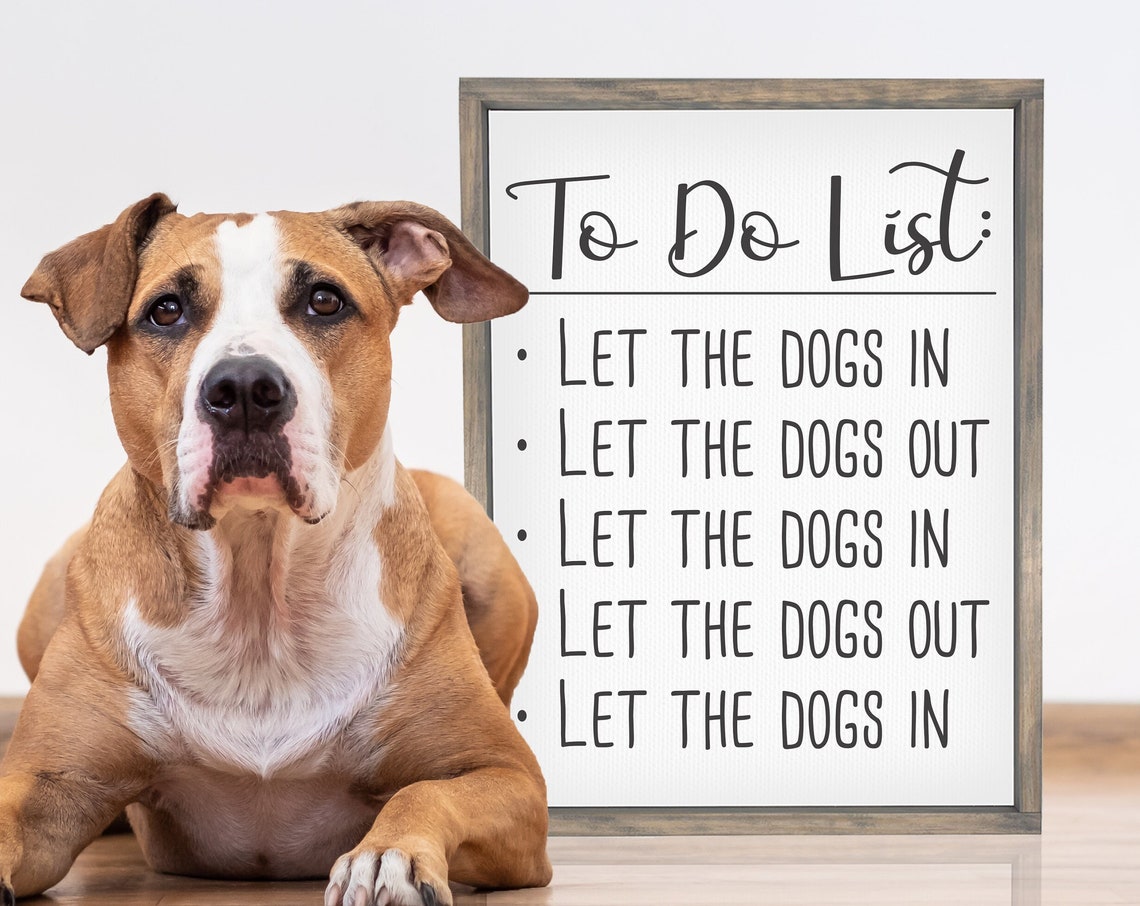 Dog To Do List Print On Funny Dog Print Dog Wall Art Dog Person Housewarming Gift Gifts For Pet Parents Pet Wall Decor