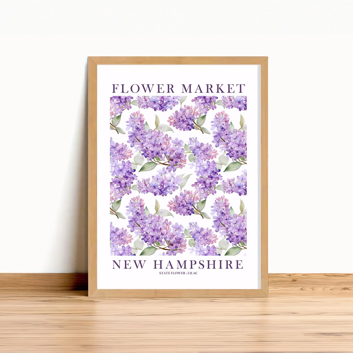 New Hampshire Lilac State Flower Poster Print