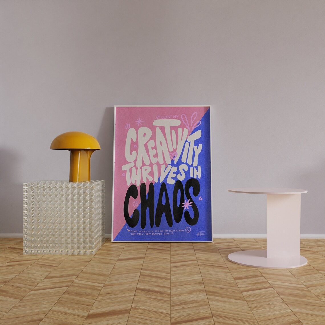 Creativity Thrives In Chaos Colorful Poster Print - Image 2