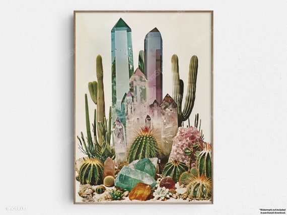 Desert Crystals Ensemble Original Midcentury Modern Minimalist Wall Art