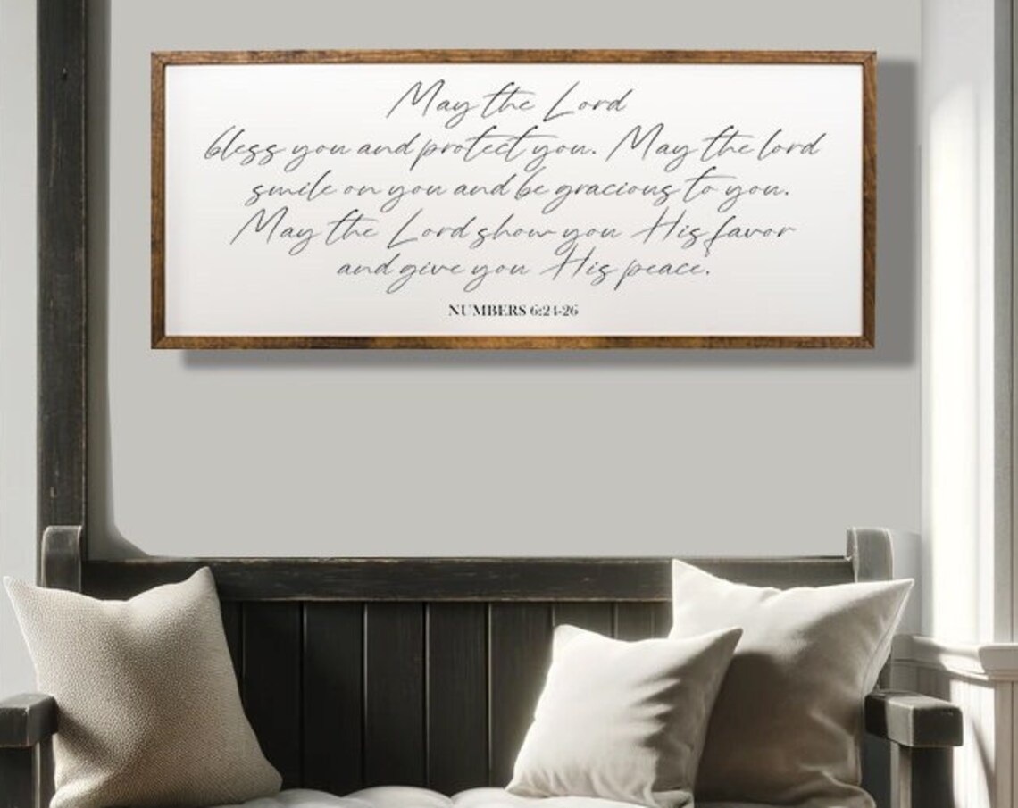 Numbers 6:24-26 Scripture Art Print, Bible Blessing