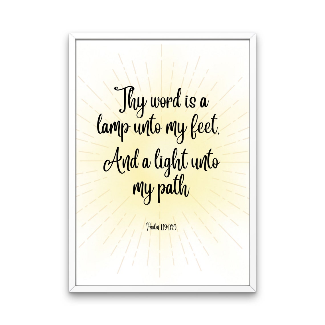 Psalm 119105 Thy Word Is A Lamp Unto My Feet Christian Bible Verse Scripture Wall Art Home Decor Gift Jpg Pdf - Image 3