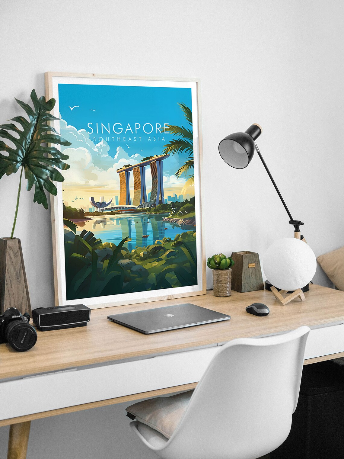 Singapore Southeast Asia Marina Bay Sands Skyline Travel Poster - Image 2
