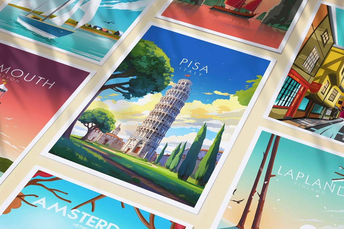 Pisa Italy Print Leaning Tower Of Pisa Print - Image 3