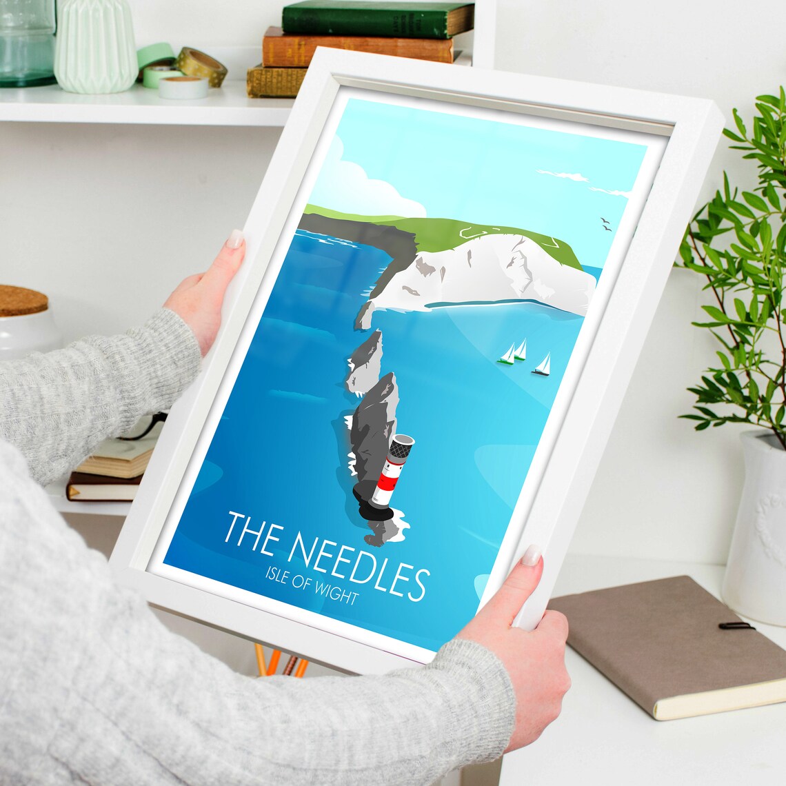 Isle of Wight The Needles Travel Poster Print - Image 4