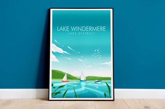 Lake Windermere Print, Lake District Landscape