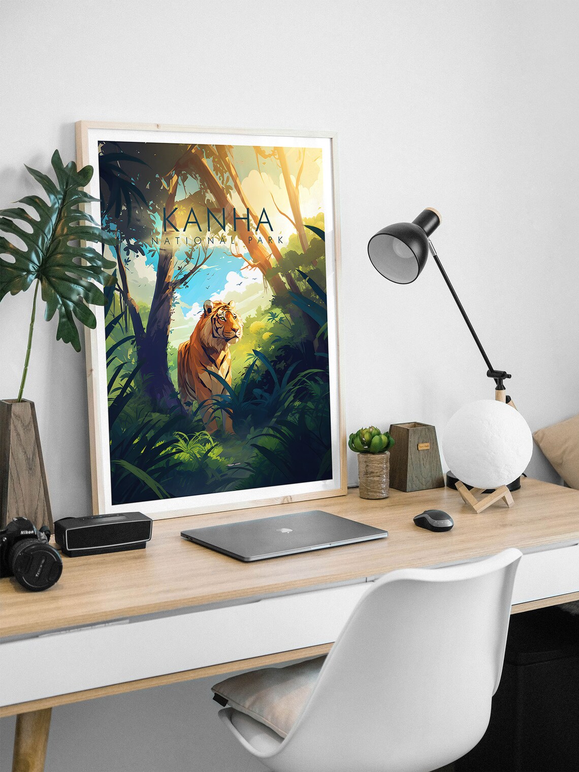 Kanha National Park Tiger Jungle India Wildlife Big Cat Art Poster - Image 2