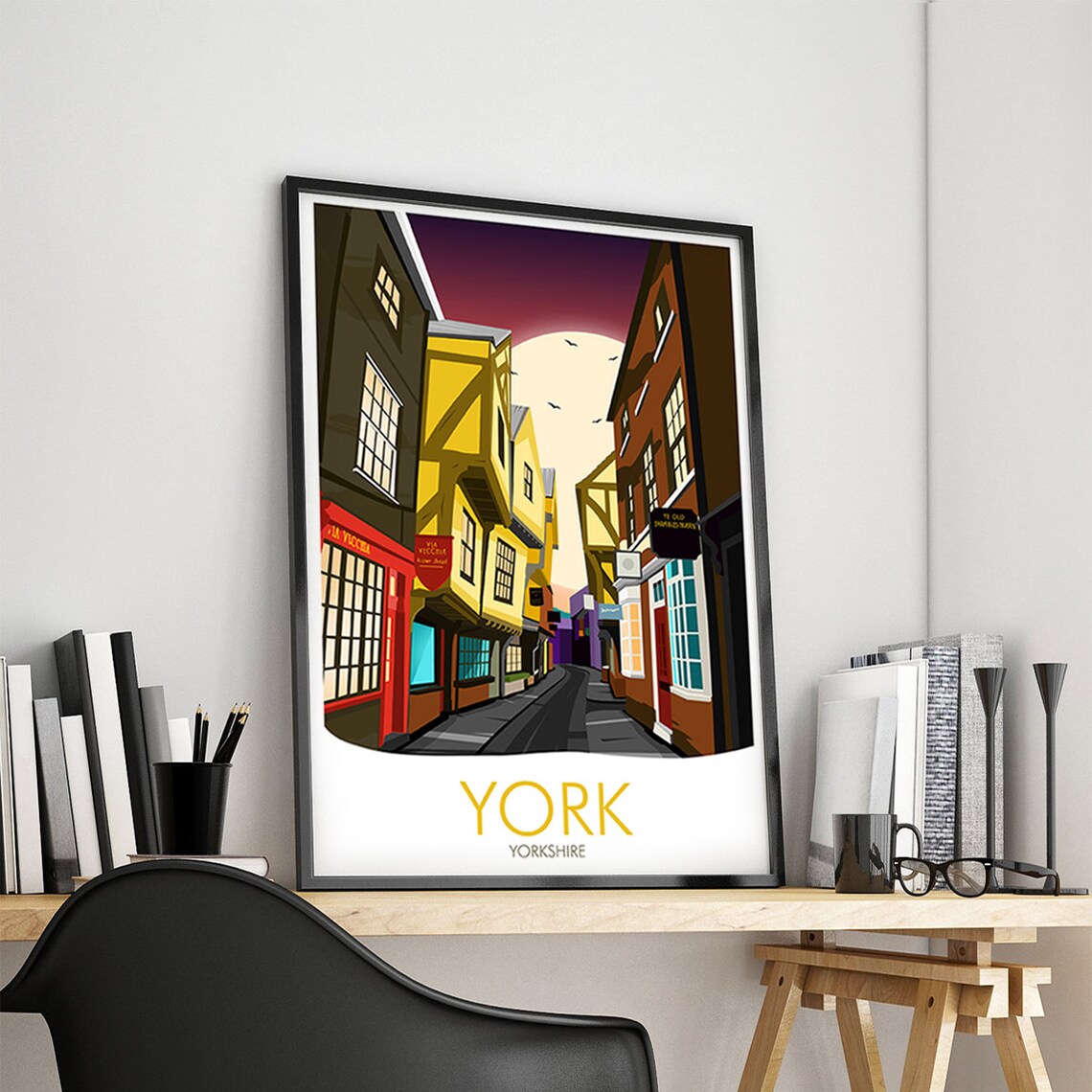 Visit York Yorkshire Travel Poster Art Print - Image 4