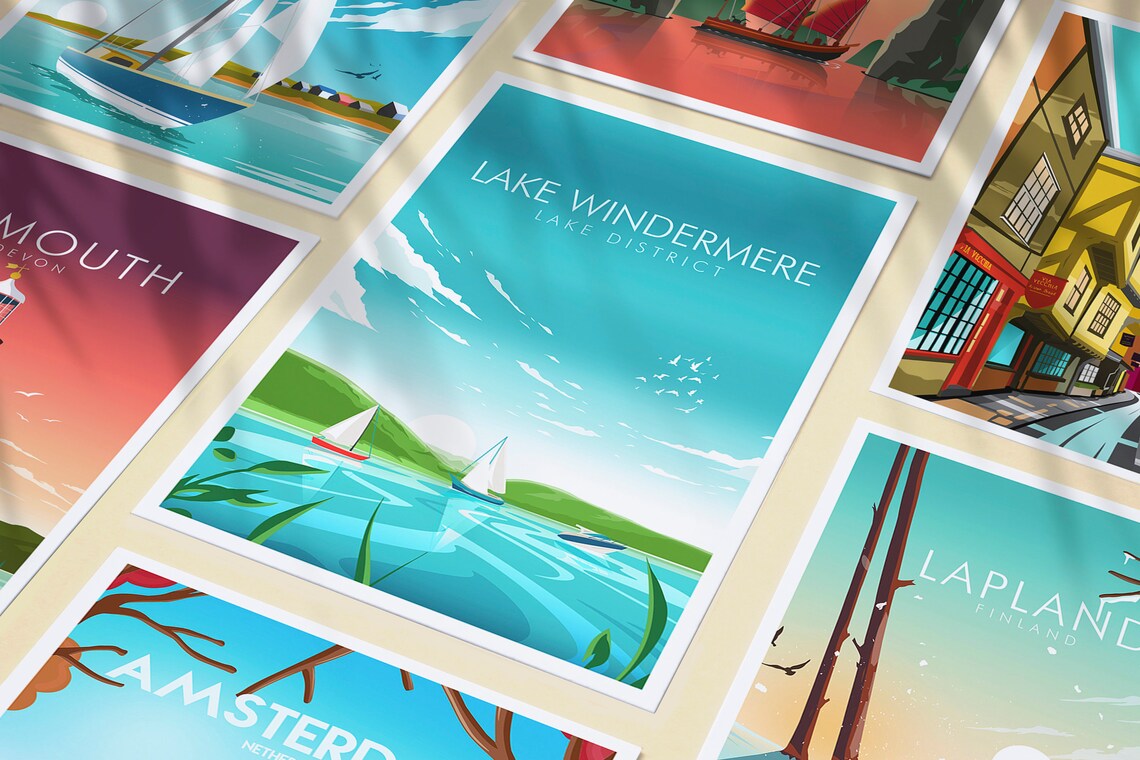 Lake Windermere Print, Lake District Landscape - Image 3