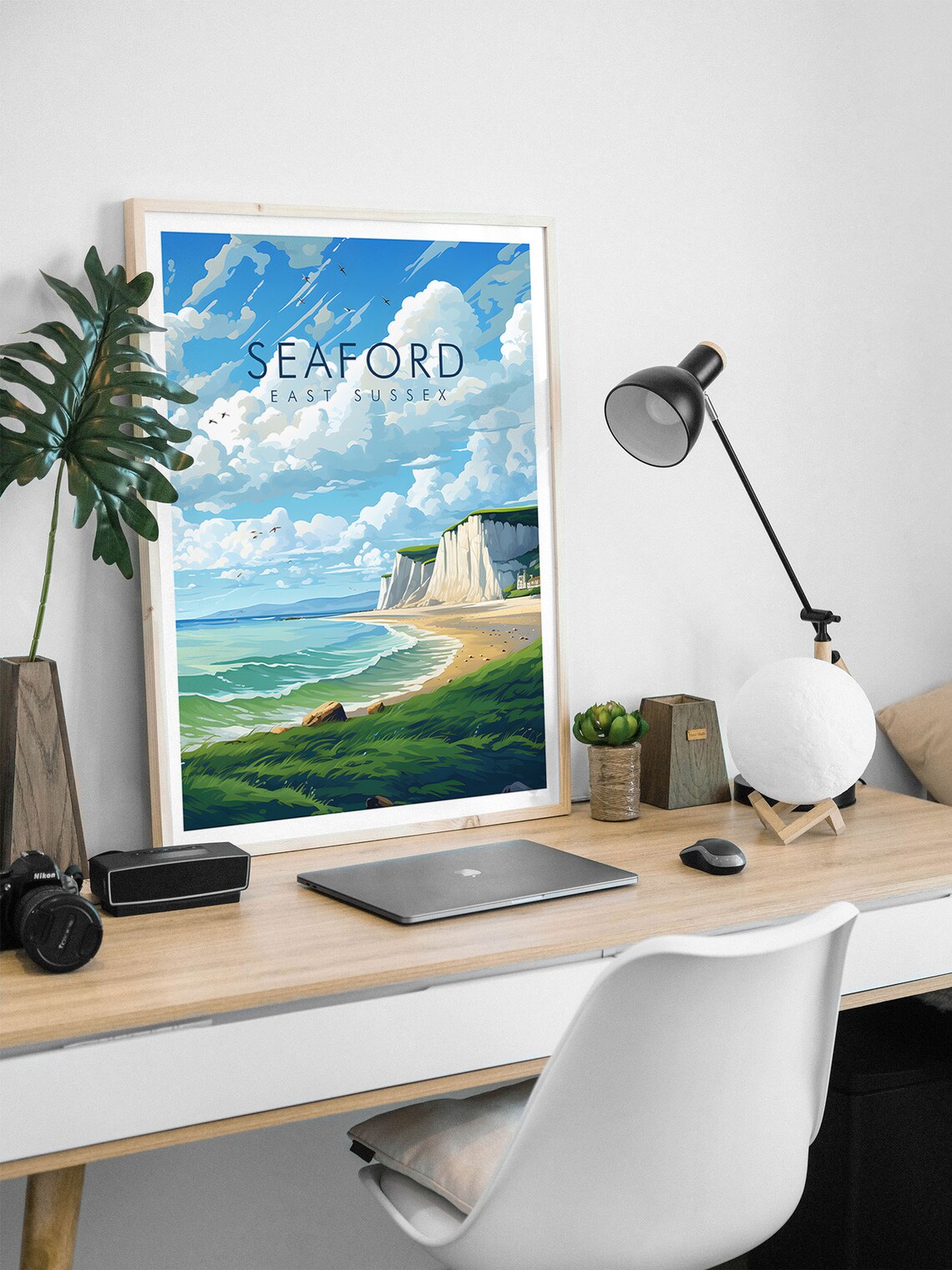 Seaford Print, East Sussex Travel Poster - Image 2