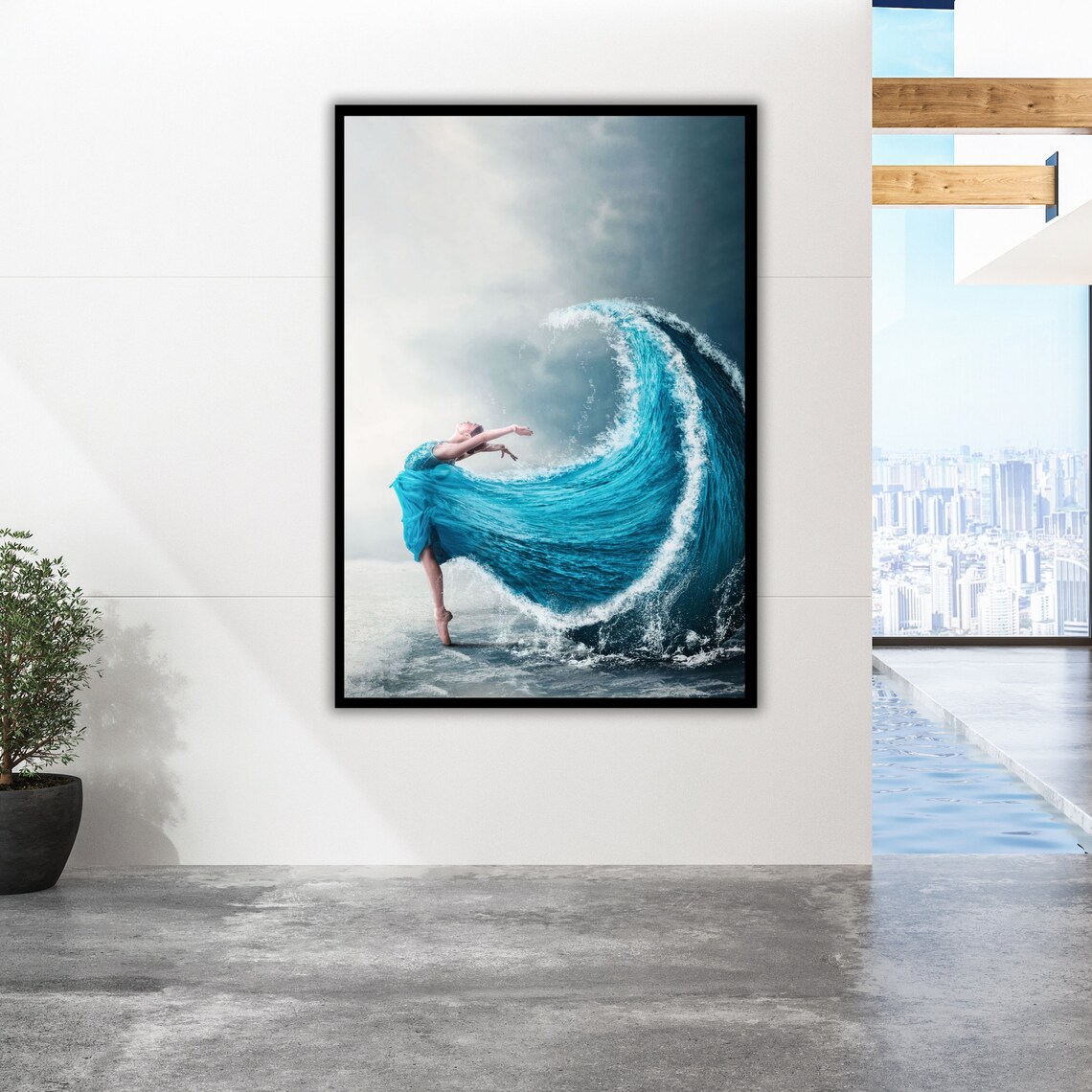 Dance With The Waves Art Print Ocean Waves Wall Decor Beach House Decoration Nautical Print Coastal Art Sea Lover Gift - Image 5