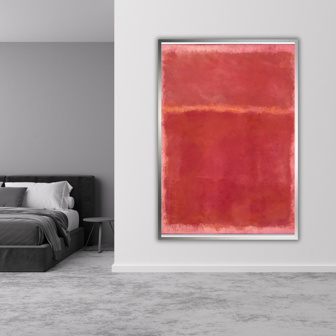 Rothko Style Red Orange Color Field Abstract Modern Painting Poster - Image 4