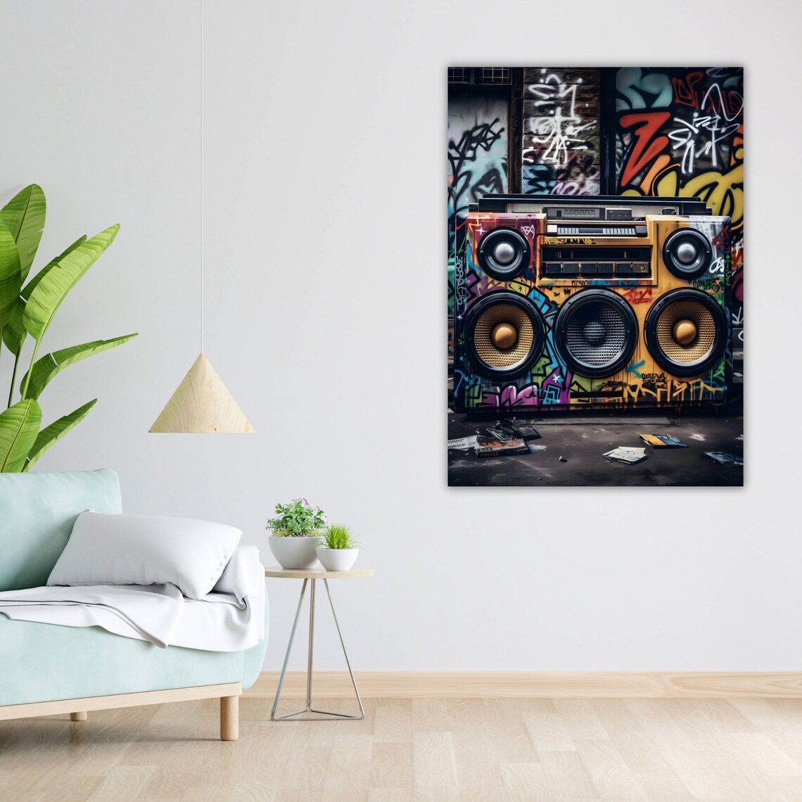 Graffiti Boombox Hip Hop Street Wall Urban Music Art Print Poster - Image 5