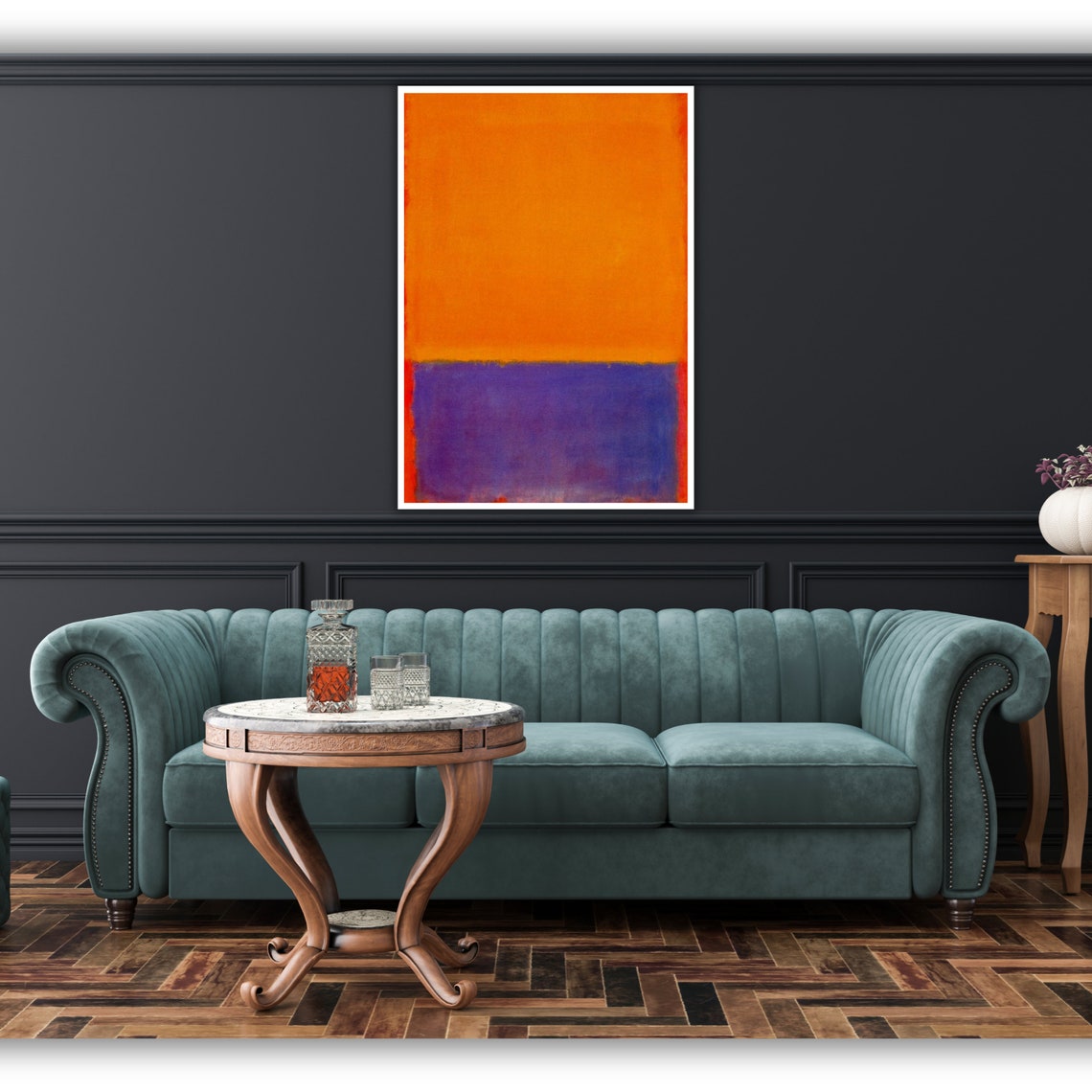 Mark Rothko Style Orange Purple Color Field Abstract Art Poster - Image 2