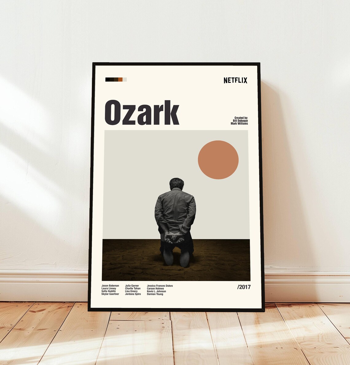 Ozark Netflix Crime Drama Series Minimalist Midcentury TV Poster