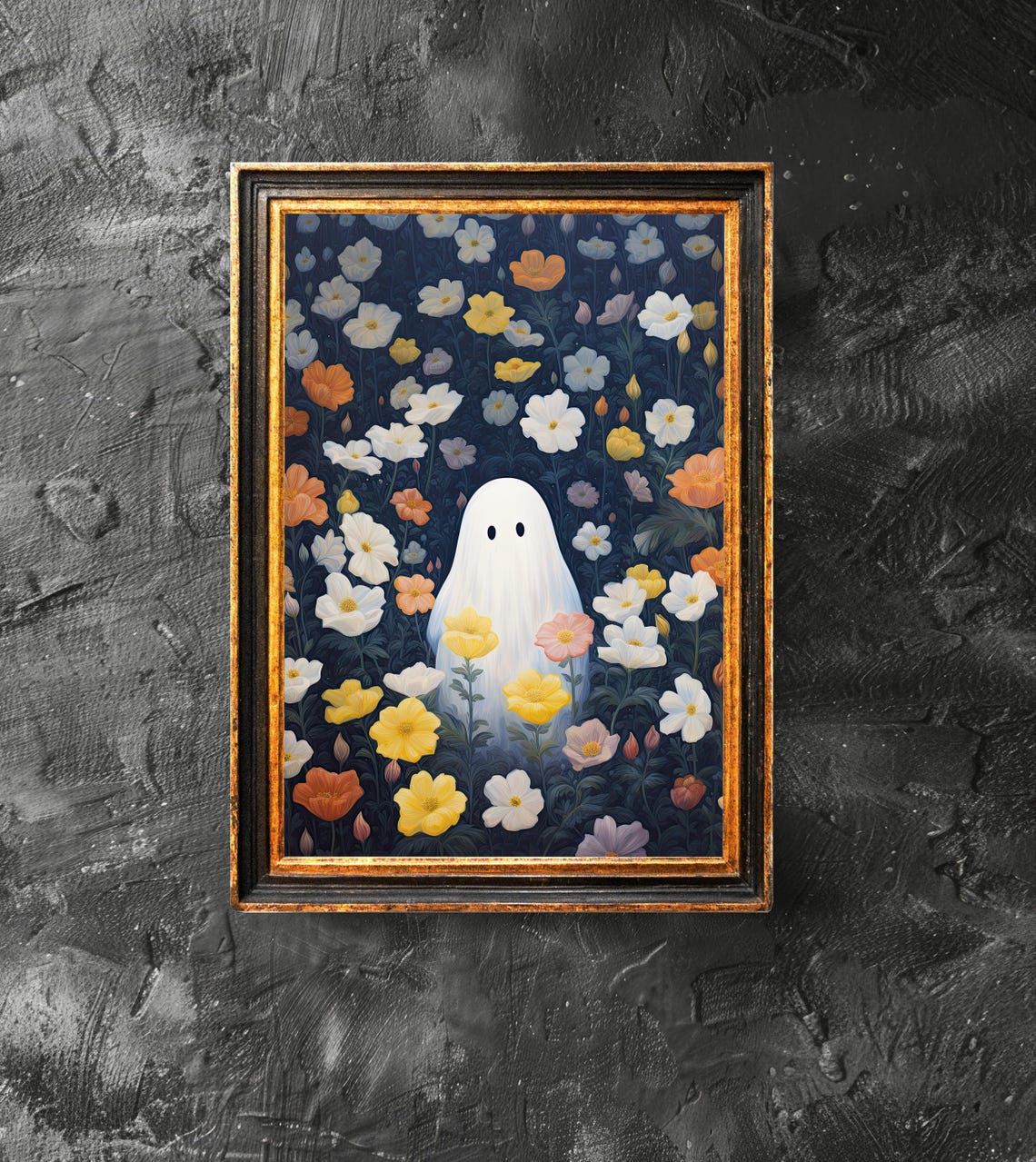 In The Flower Forest Poster Spooky Art Cute Halloween Funny Print