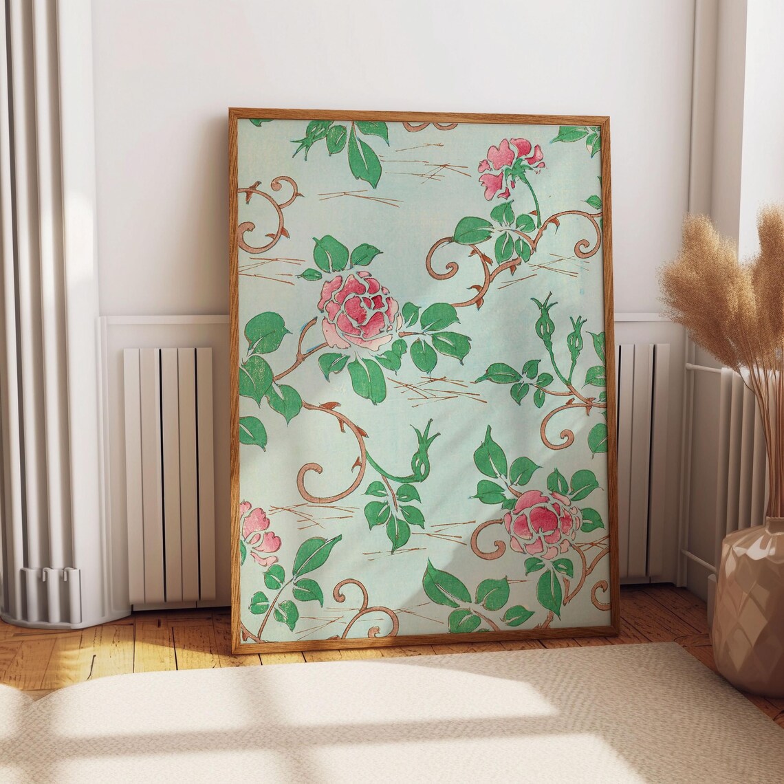 Korin Furuy Japanese Floral, Vintage Ukiyo E Poster - Image 3