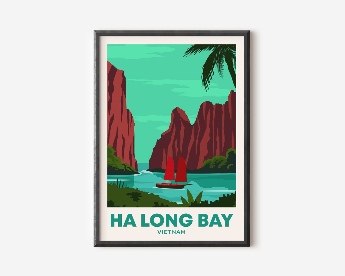 Ha Long Bay Vietnam Travel Poster, Great Wall Gift - Image 4