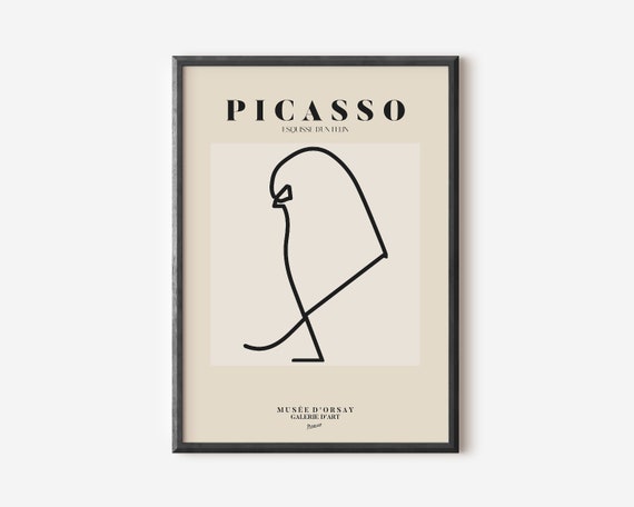 Picasso Exhibition, Abstract Vintage Minimalist Art Print