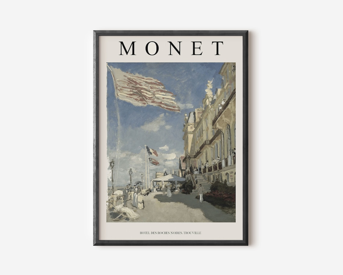 Claude Monet Exhibition Poster, Floral Garden Scenery