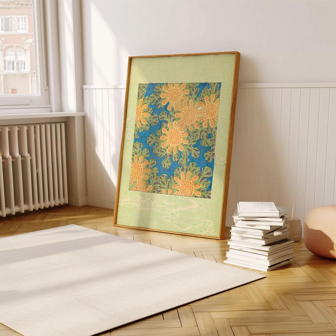 Korin Furuy Floral Art Print, Japanese Antique - Image 3