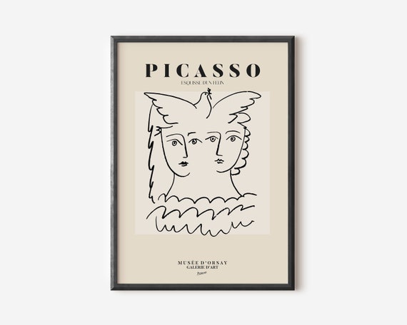 Picasso Exhibition, Abstract Vintage Minimalist