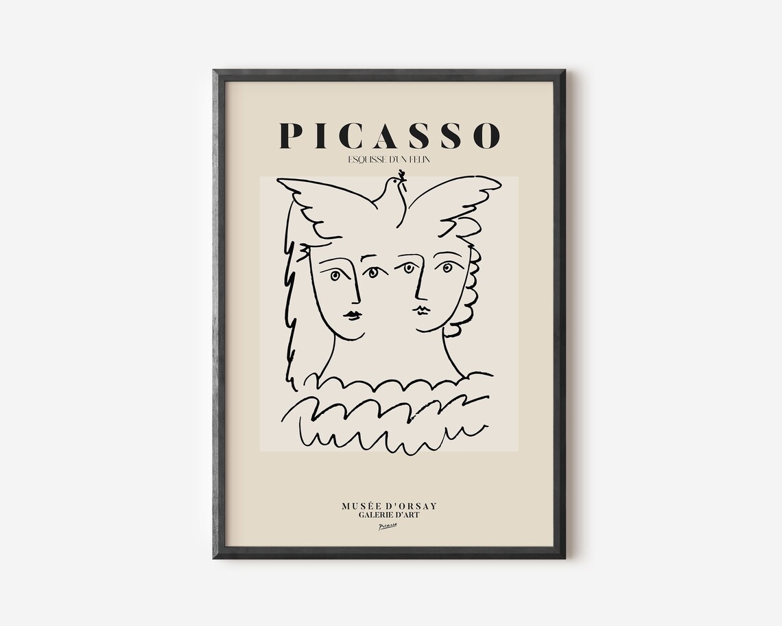 Picasso Exhibition, Abstract Vintage Minimalist