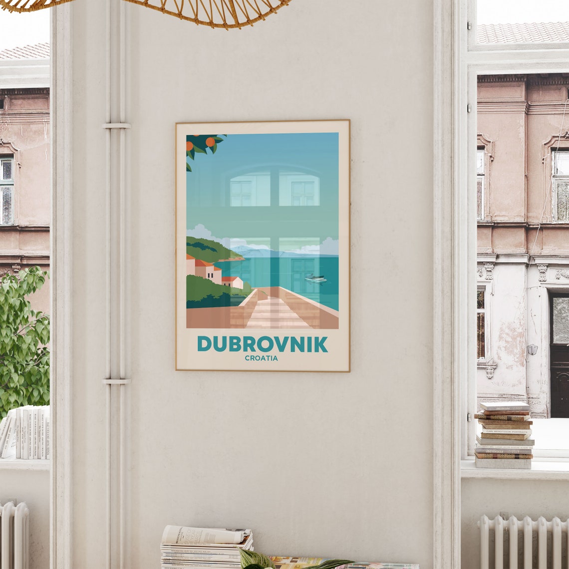 Dubrovnik Croatia Wall Art Traveller Gift Art Lovers Travel Market Wall Art Print Modern Travel Art Croatia Bedroom Living Room Poster - Image 3