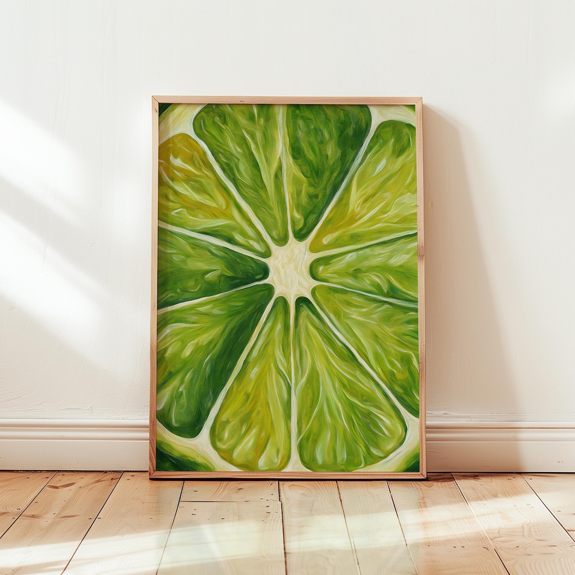 O'Keeffe-Inspired Lime Art Print, Modern Kitchen