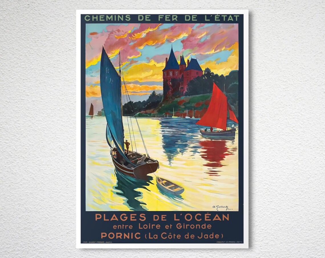 Plage De Locean Pornic La Cote De Jade Travel Poster - Image 2