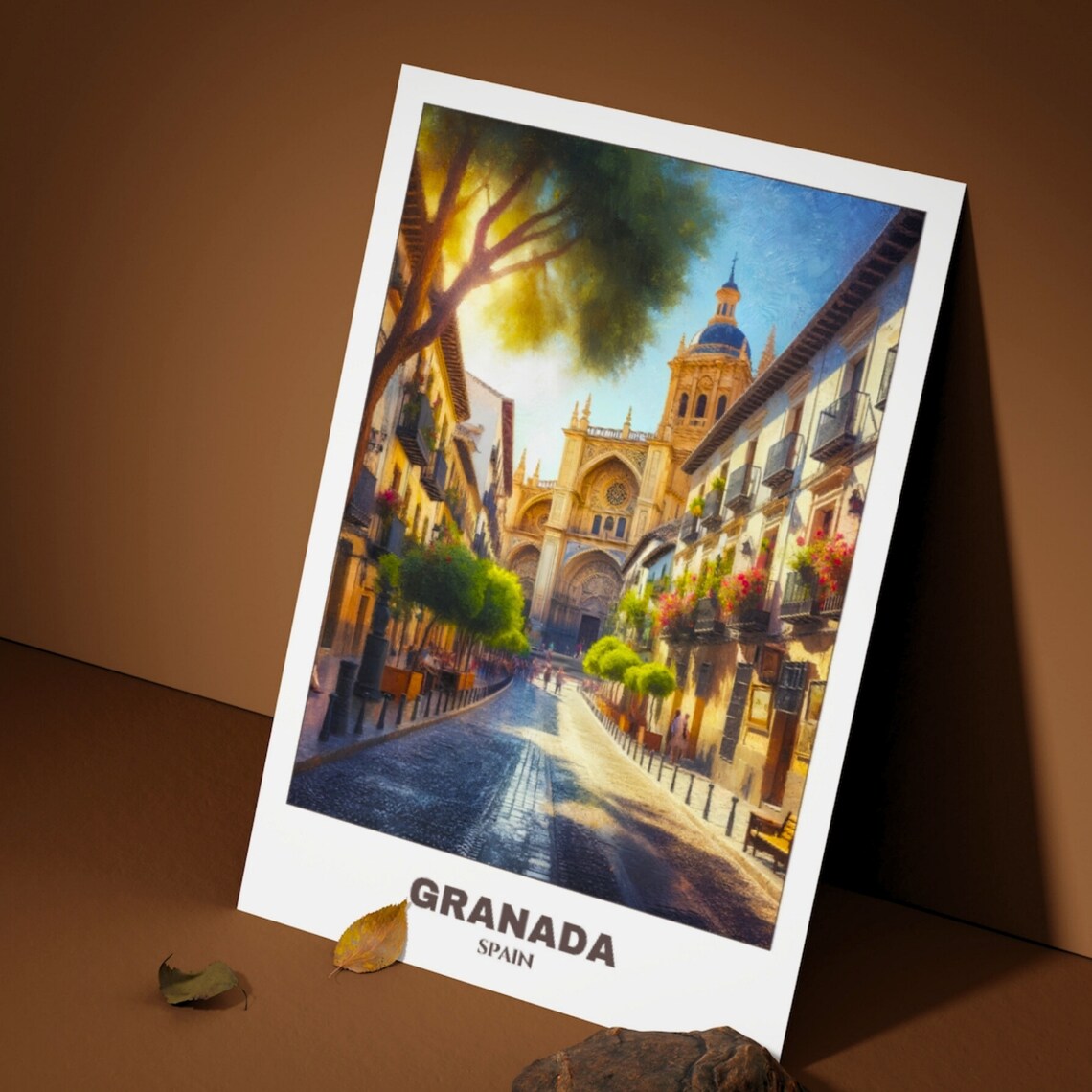 Granada Travel Poster, Spain Cityscape Art Print - Image 3