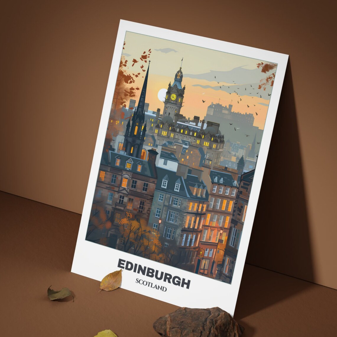 Edinburg Travel Poster, Scotland Painting Print - Image 3