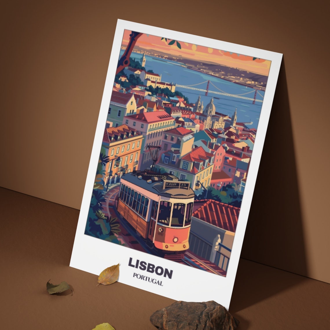 Lisbon Travel Poster Portugal Travel Poster Citycape Painting Print Wall Art Lisbon Home Decor Lisbon Trip Print - Image 4