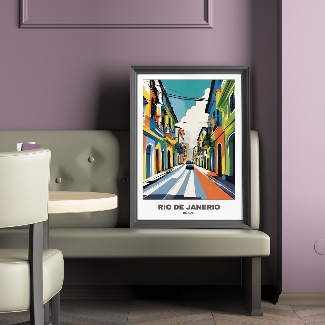 Rio De Janerio Travel Poster Brazil Travel Poster Cityscape Painting Print Wall Art Rio Home Decor Brazil Travel - Image 2