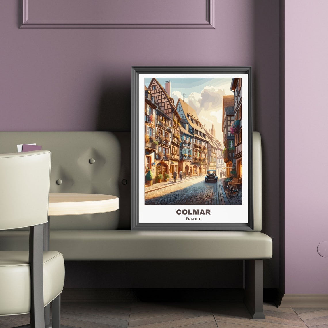 Colmar Travel Poster France Travel Poster Colmar Painting Cityscape Painting Wall Art Home Decor France Trip Travel Lovers Gift - Image 2