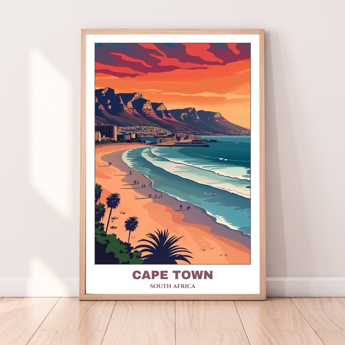 Cape Town Travel Poster South Africa Travel Poster Print Wall Art Cape Town Painting Home Decor Cape Town Trip - Image 5